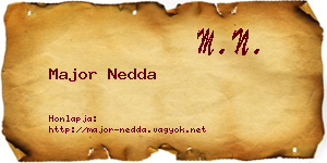 Major Nedda névjegykártya